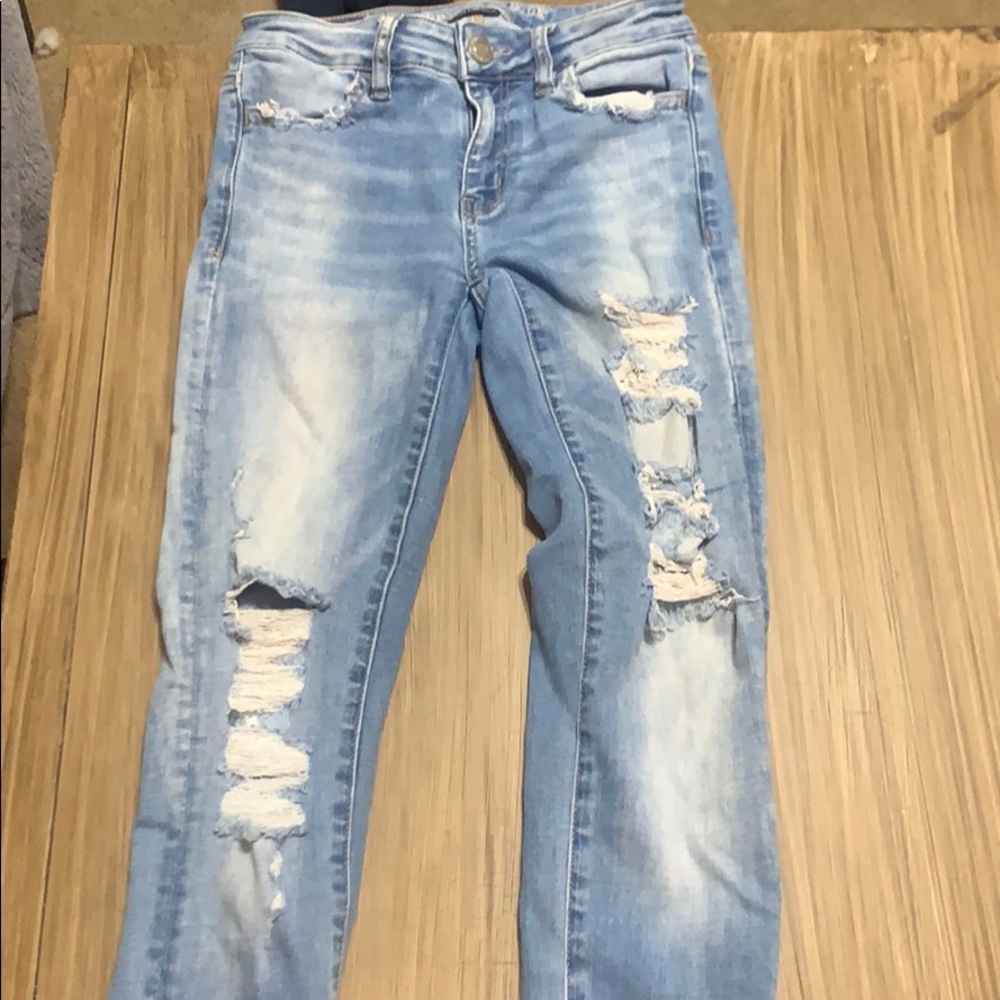 American Eagle distressed skinny jeans